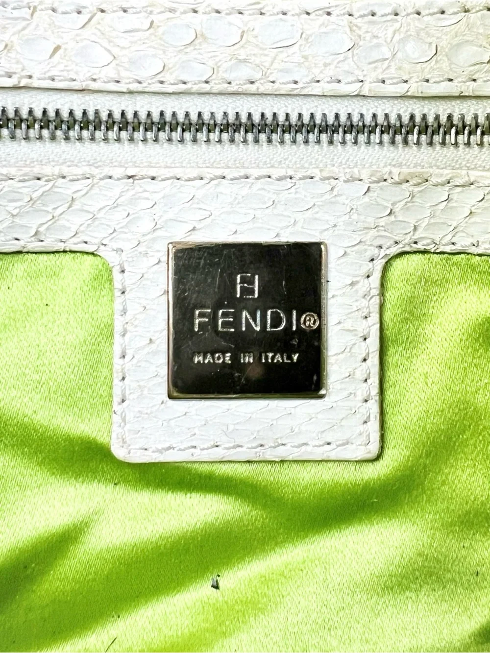 RARE FENDI Upcycled Vintage Mini FF Baguette Bag in Black Pink & Green - Picture 15 of 16